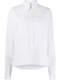 Plan C relaxed-fit button-down shirt - White