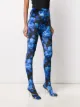 Richard Quinn footed floral-print leggings
