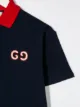 Gucci Kids قميص بولو بتطريز شعار الماركة
