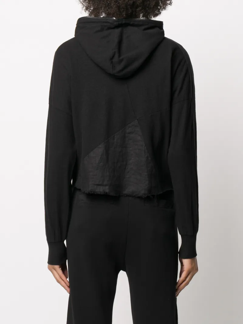 THOM KROM CRINKLED PANEL HOODIE