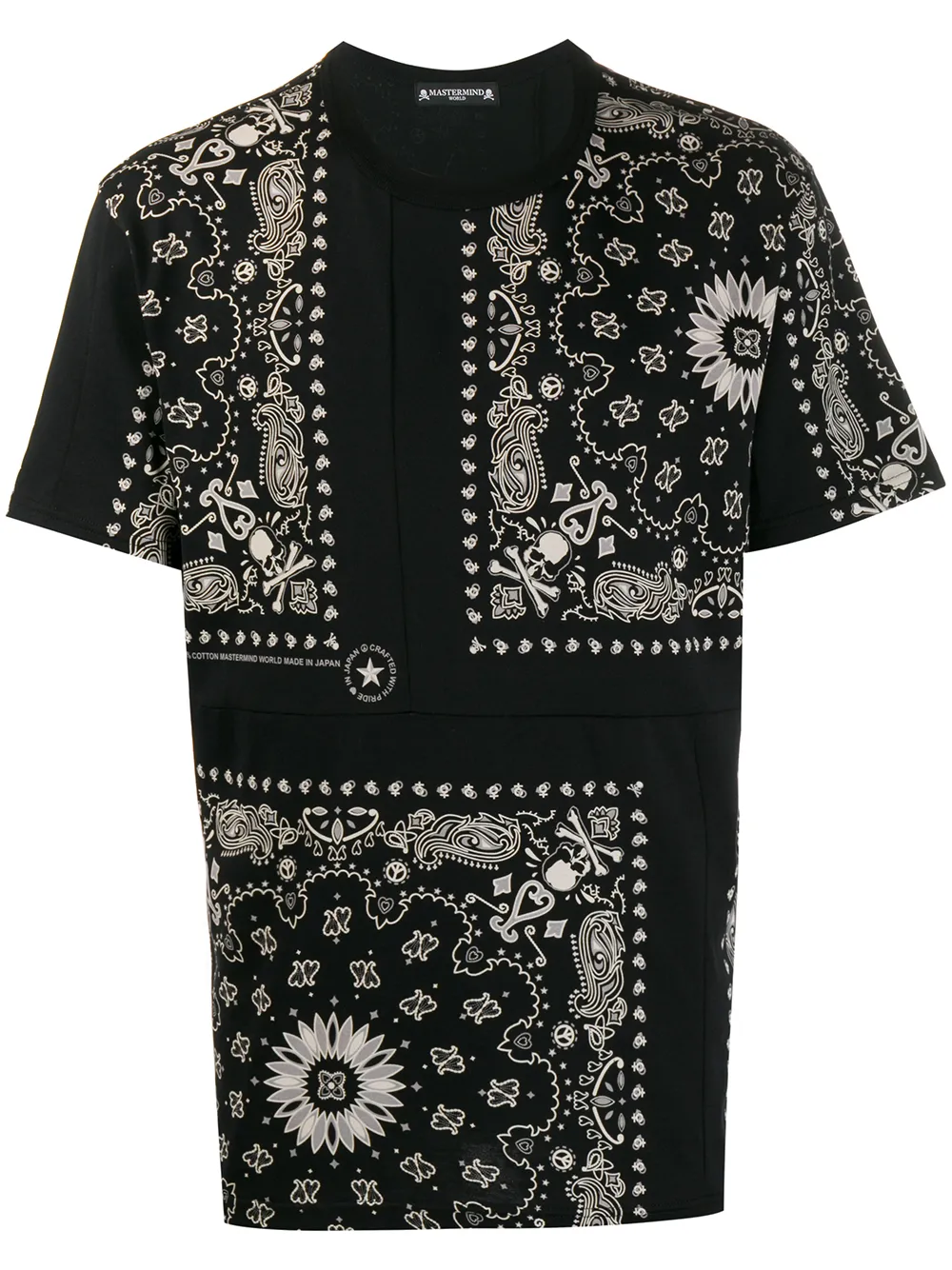 Mastermind Japan Mastermind World Black Bandana T-shirt In Black