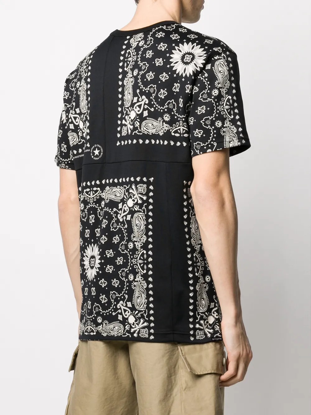 Mastermind World T-shirt met paisley-print Zwart