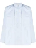 RAJESH PRATAP SINGH contrast panel curved hem shirt - Blue