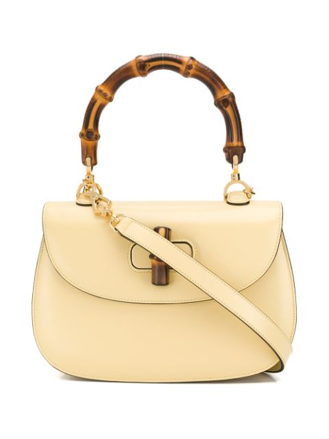 Shop yellow Gucci bamboo top handle bag with Express Delivery - Farfetch