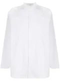RAJESH PRATAP SINGH ribbed placket round neck shirt - White