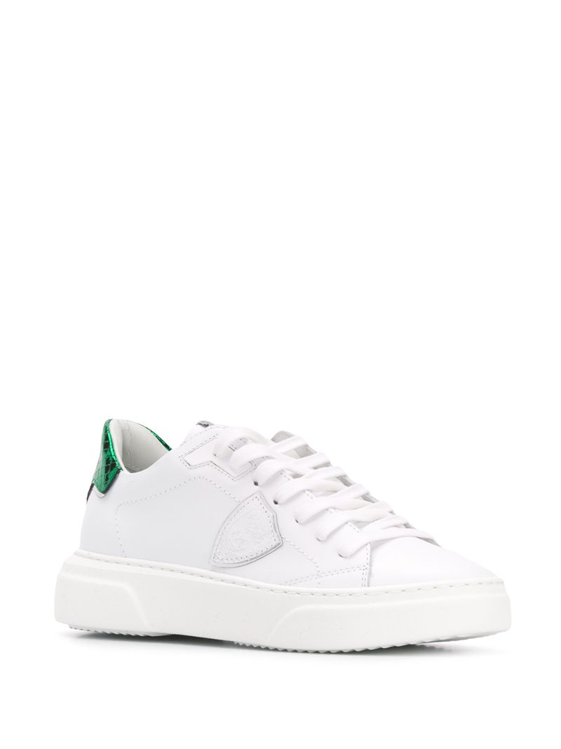 Shop Philippe Model Paris Contrast Detail Sneakers In White