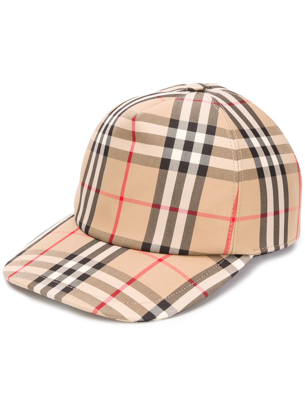 Burberry Leather-trimmed Checked Cotton-blend Canvas Baseball Cap In ...