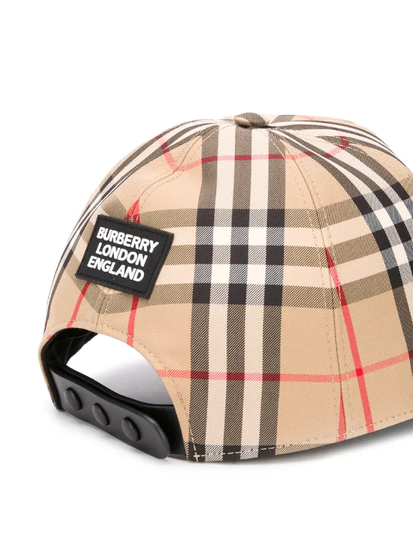 burberry vintage check baseball cap