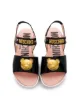 Moschino Kids صندل بمقدمة مفتوحة مزين بشعار الماركة