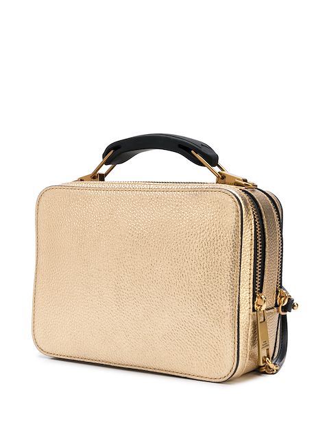 the metallic textured mini box bag