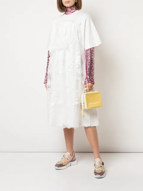 tricolor textured mini box bolsa