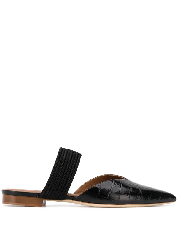 leather pointed mules
