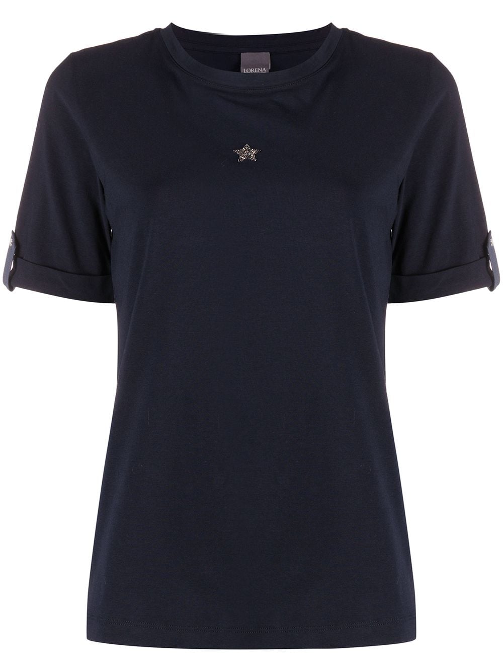 Lorena Antoniazzi Star Appliqué T-shirt In Blue