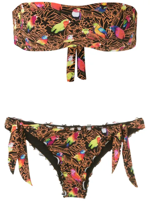 Amir Slama Papagaio bandeau bikini set