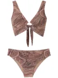 Amir Slama printed bikini set - Black