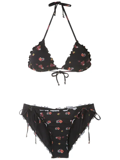 Amir Slama bikini à fleurs - Noir - Amir Slama - Modalova