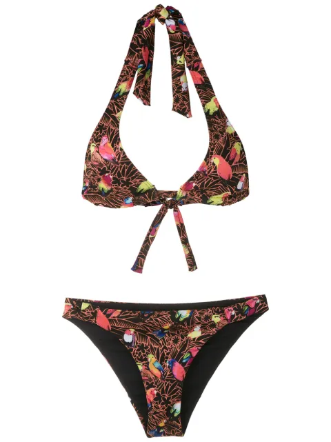 Amir Slama printed triangle bikini set