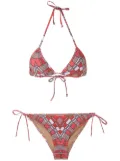 Amir Slama printed triangle bikini set - Red