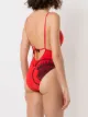 Amir Slama Índio print high cut leg swimsuit