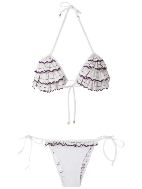 Amir Slama ruffled triangle bikini set
