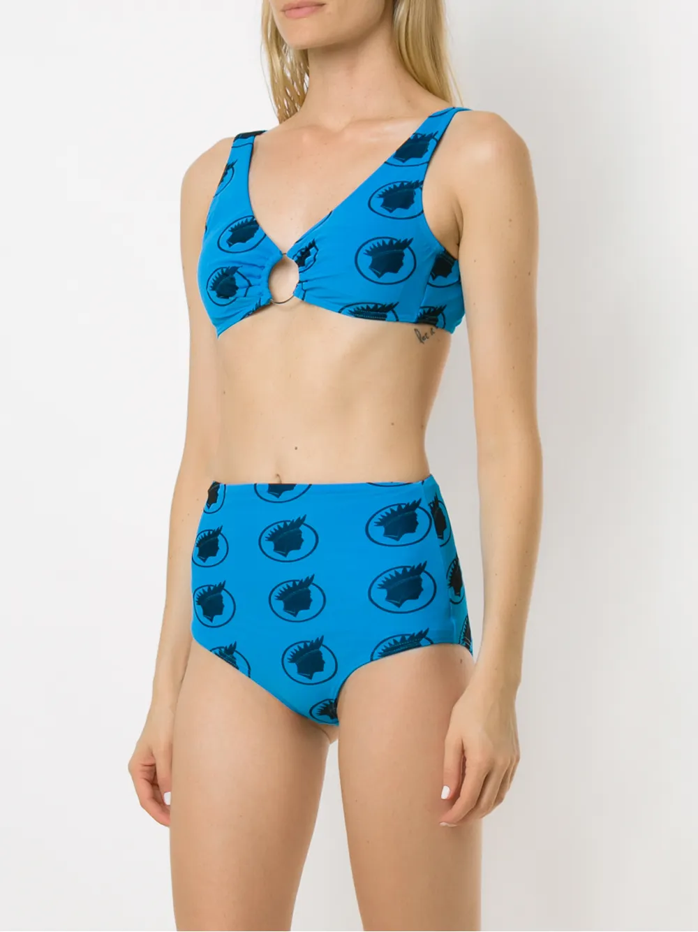 Amir Slama High waist bikini Blauw