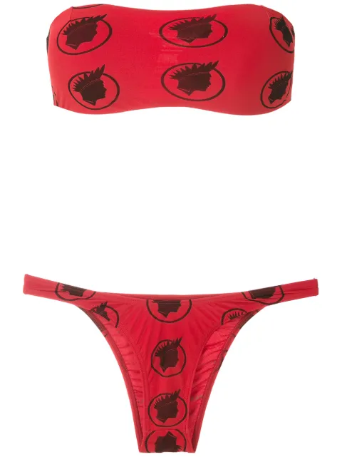 Amir Slama Índio print bikini set
