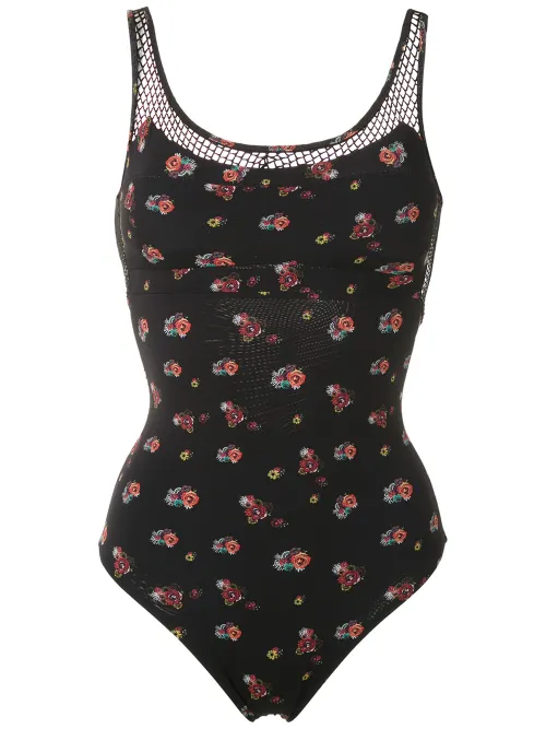 Maillot de bain à empiècement contrastants - Amir Slama - Modalova