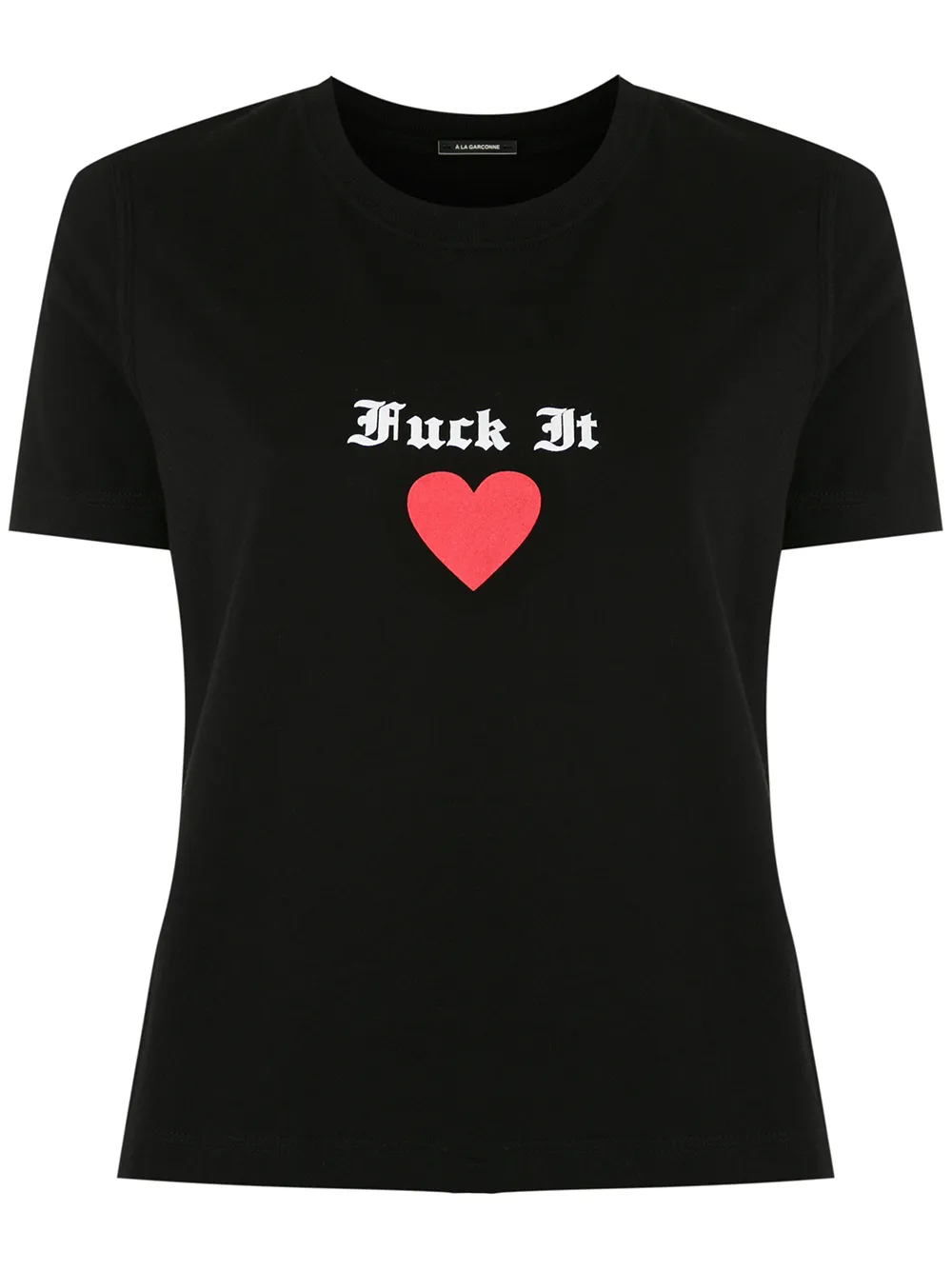 

À La Garçonne playera con estampado Fuck It - Negro