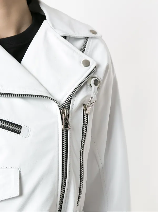 oversized cropped lederjacke