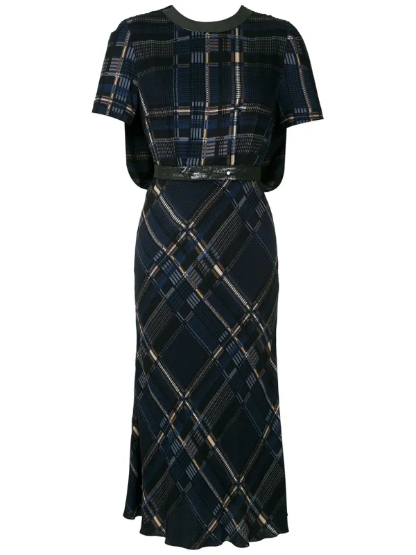 vestido de lã xadrez