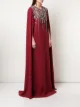 Oscar de la Renta embellished cape dress