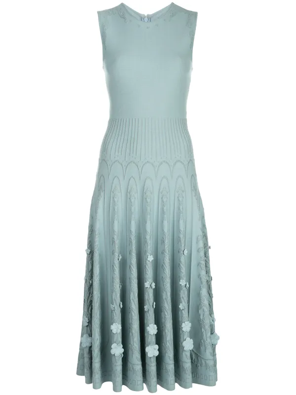 oscar de la renta blue dress