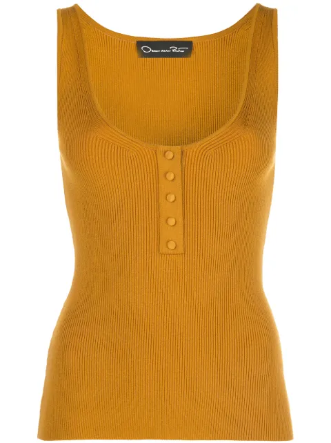 Oscar de la Renta ribbed vest top