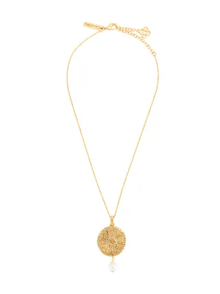 Oscar De La Renta coin-pendant Necklace 