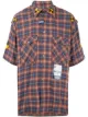 Image 1 of Maison Mihara Yasuhiro check-print short-sleeved shirt