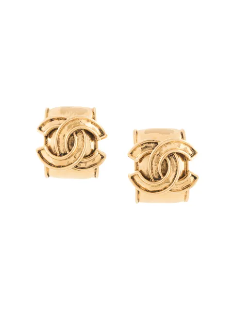 CHANEL Pre-Owned 1994s CC logo clip-on earrings