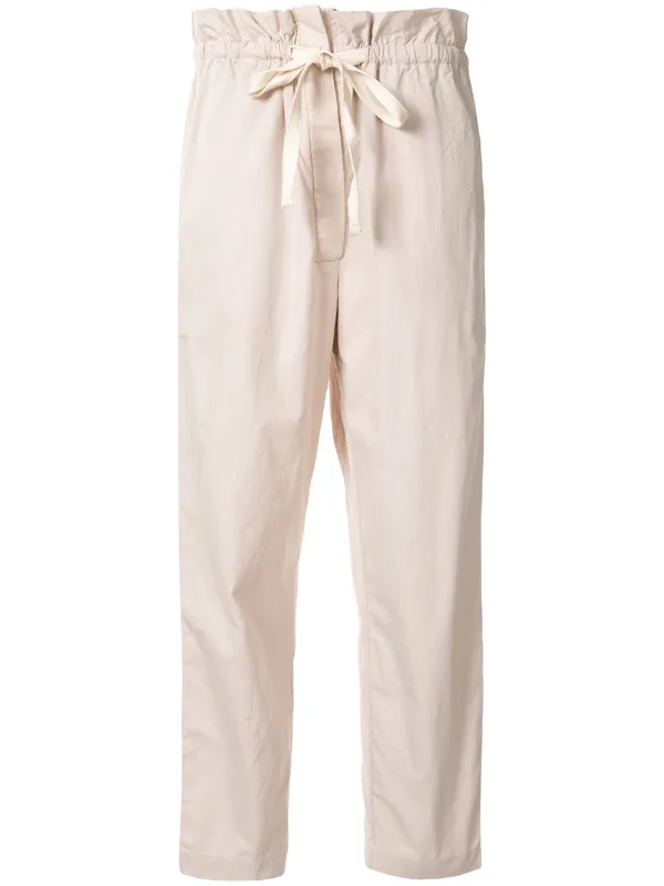 cropped linen trousers