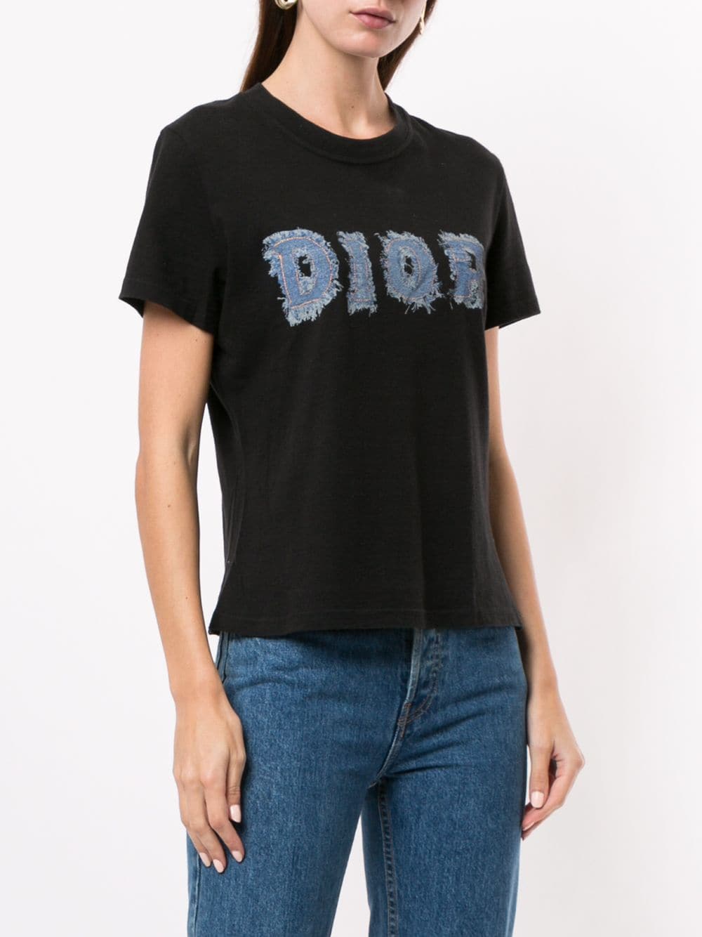 Christian Dior デニムロゴ デニム風 Tシャツ-