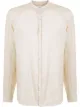 Image 1 of Venroy mandarin-collar linen shirt