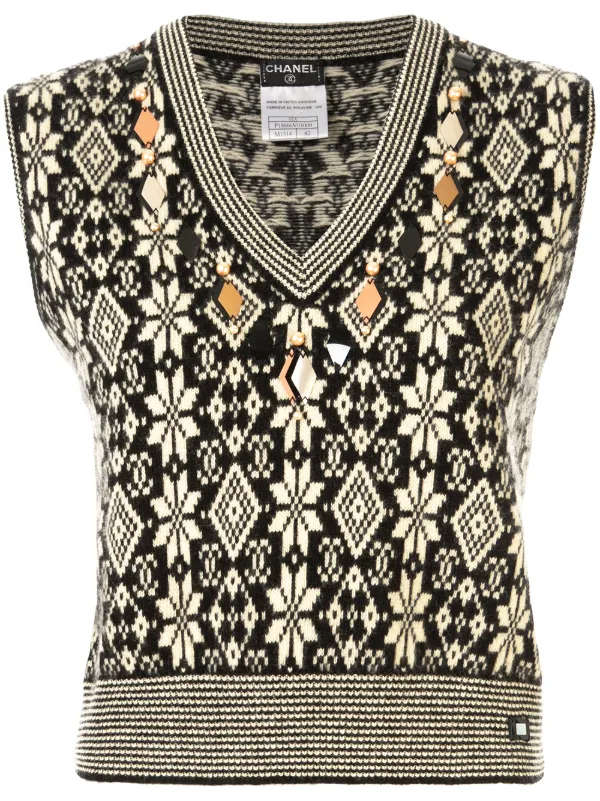 sleeveless knitted vest