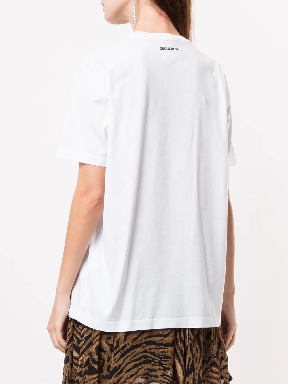 DSQUARED2 T-shirt met print Wit