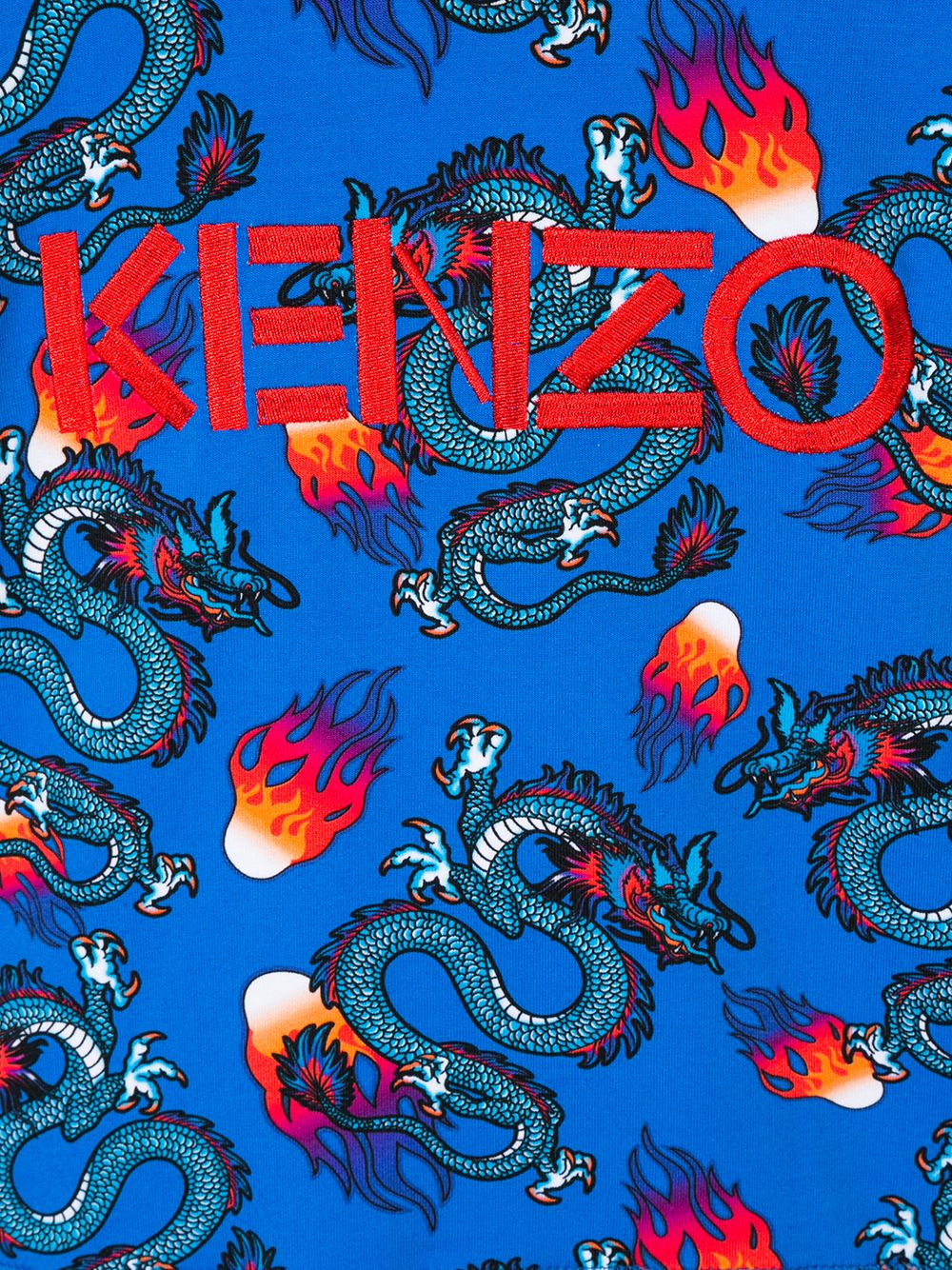 фото Kenzo kids dragon print hoodie