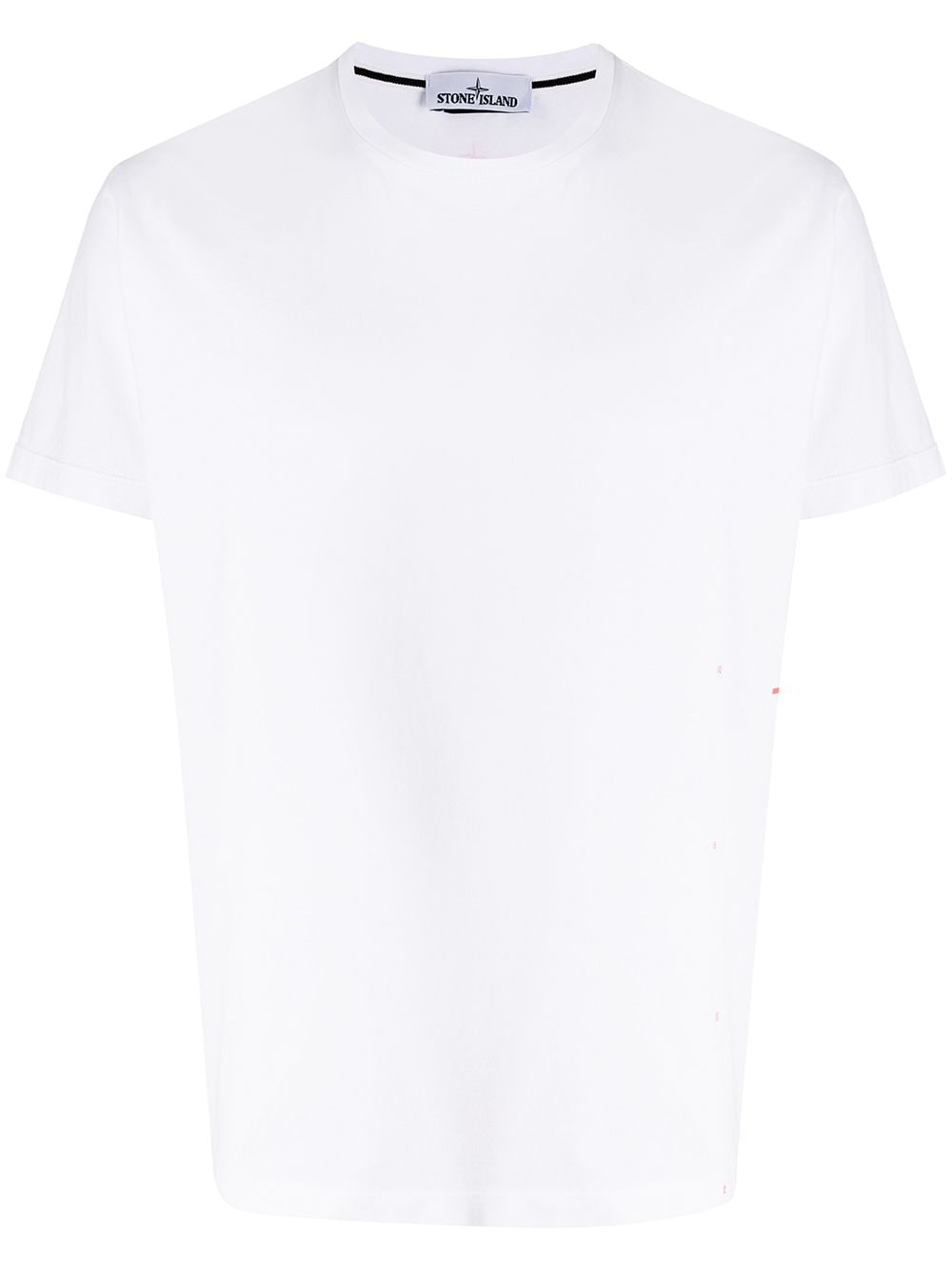 Stone Island Brush Logo Print T-shirt In White