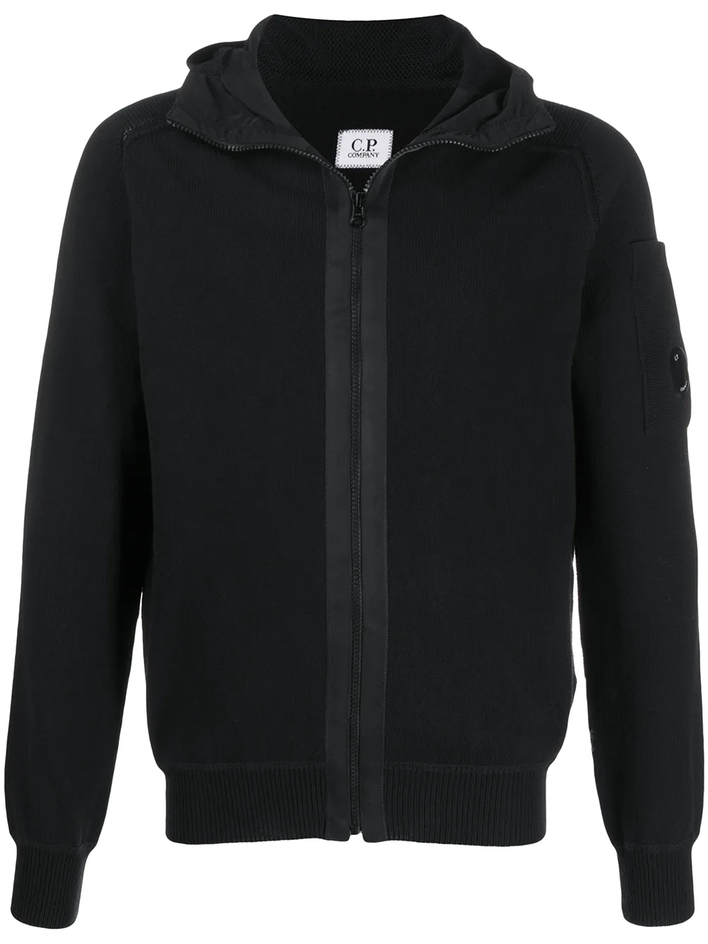 фото Cp company kids arm patch zip through hoodie