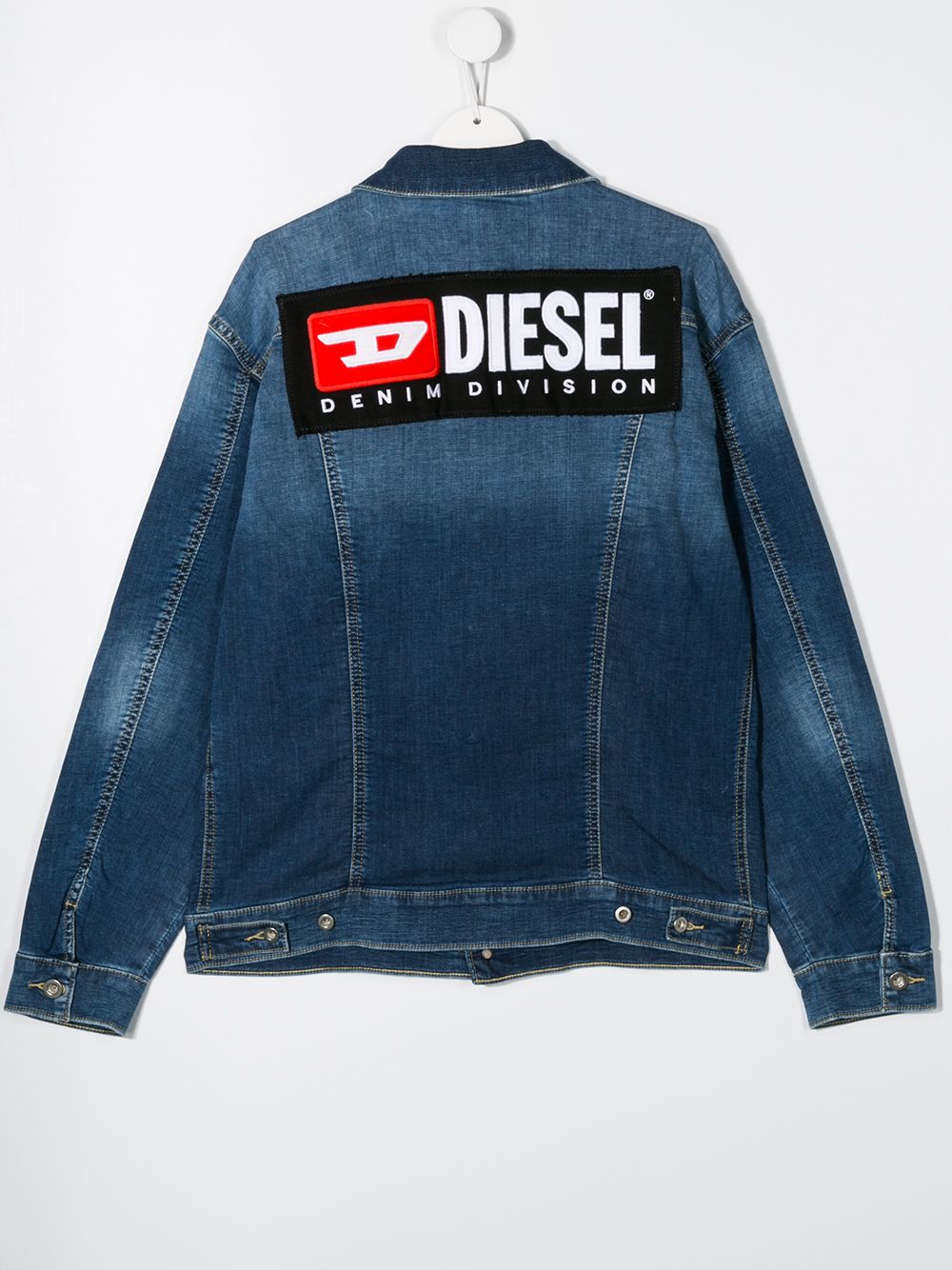 фото Diesel kids logo patch denim jacket