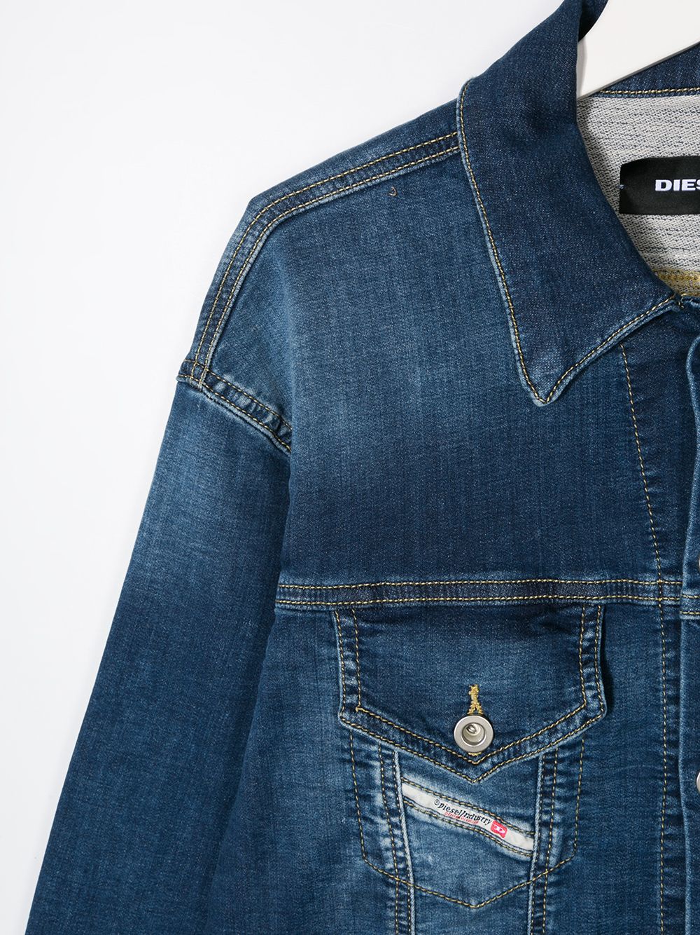 фото Diesel kids logo patch denim jacket