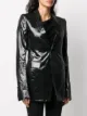 Rick Owens shine-finish single breasted blazer