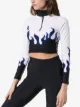 Adam Selman Sport flame print crop top