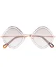 Image 1 of Chloé Eyewear Poppy diamond-frame sunglasses