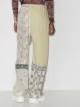 Marine Serre patchwork silk trousers